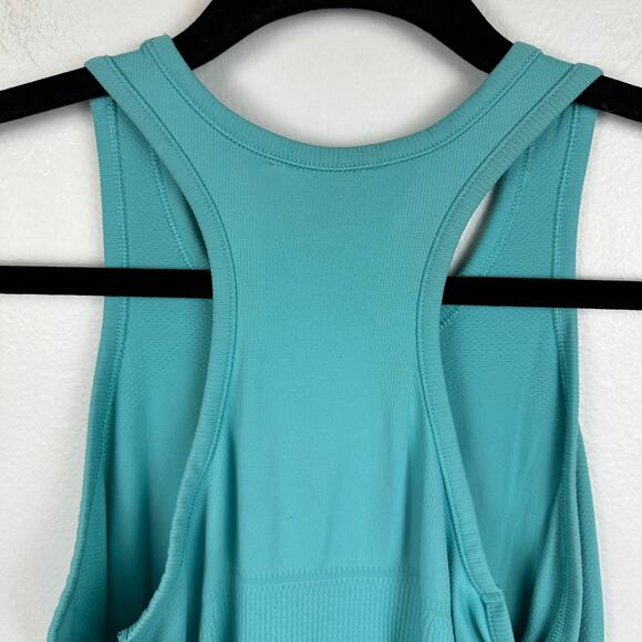 Athleta Womens Limitless Racerback Seamless Activewear Gym Teal Blue Tank Top - Picture 5 of 8